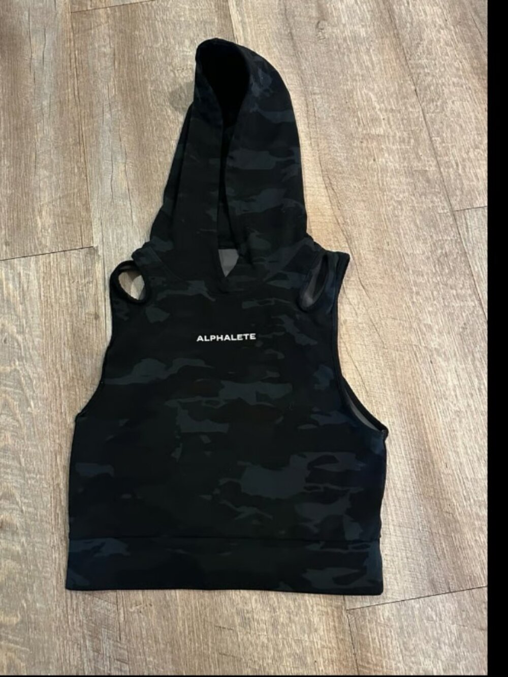 Alphalete Surface Crop Tank Hoodie Size Small